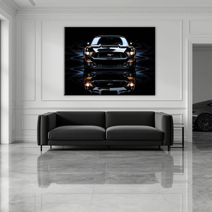 Ford Mustang Blue Phantom Wall Art