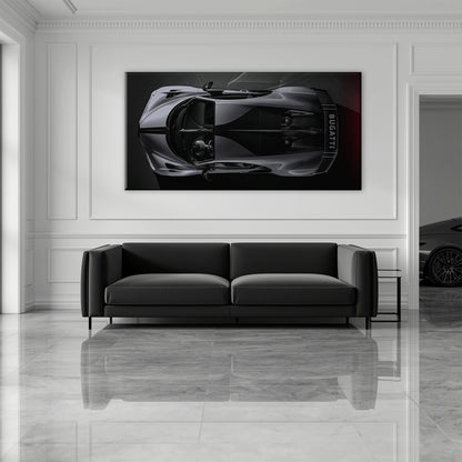 Bugatti Silver Phantom Wall Art