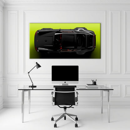 Porsche 911 Greenline Shadow Wall Art