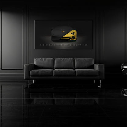 Lamborghini Wall Art Motivational Canvas Print