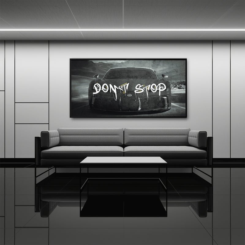 Bugatti Don’t Stop Motivational Wall Art