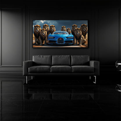 Bugatti Chiron Lion Guard Wall Art
