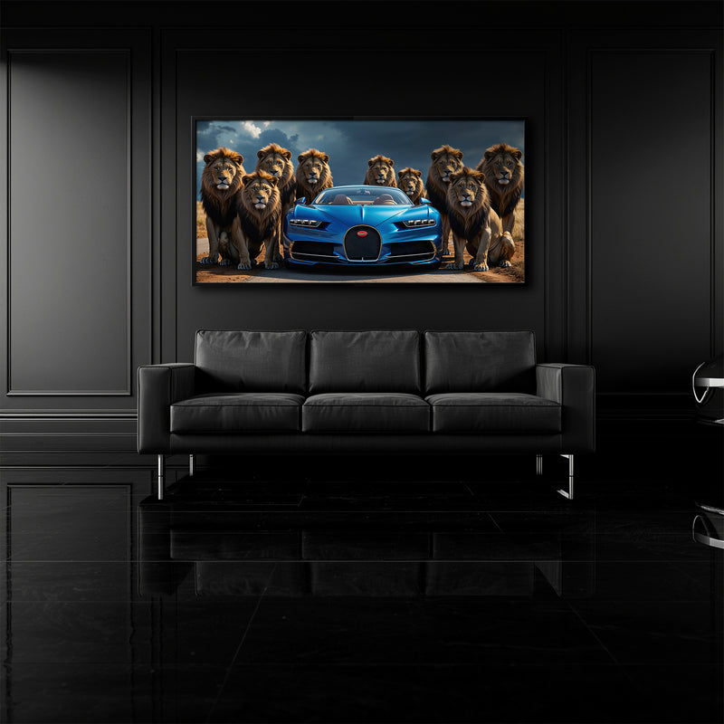 Bugatti Chiron Lion Guard Wall Art