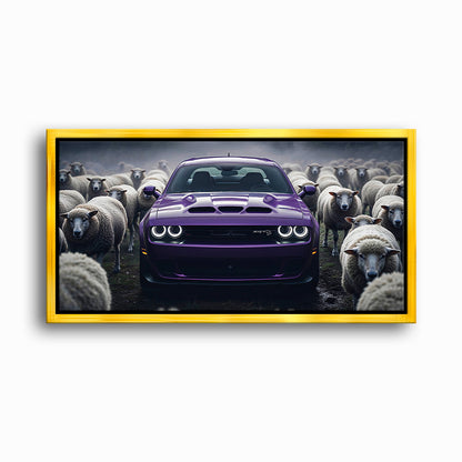 Dodge Challenger Hellcat Black Sheep Wall Art