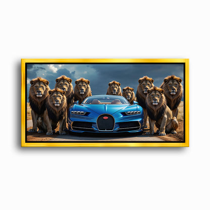 Bugatti Chiron Lion Guard Wall Art
