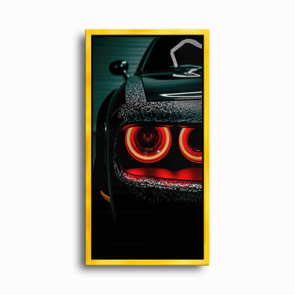 Dodge Challenger Red Halo Wall Art