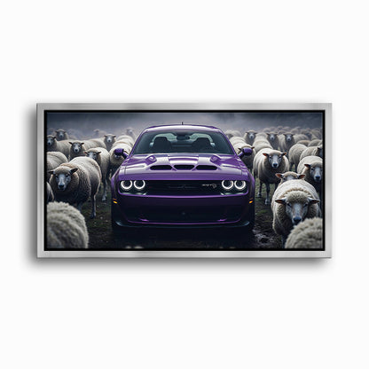 Dodge Challenger Hellcat Black Sheep Wall Art