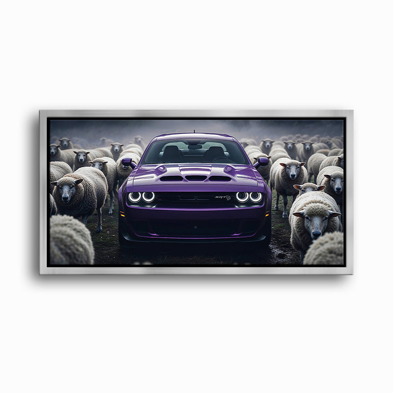 Dodge Challenger Hellcat Black Sheep Wall Art