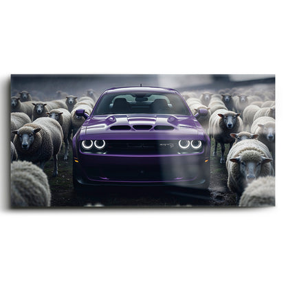 Dodge Challenger Hellcat Black Sheep Wall Art