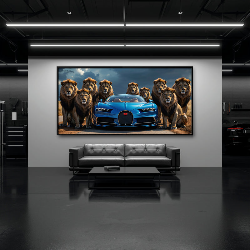 Bugatti Chiron Lion Guard Wall Art