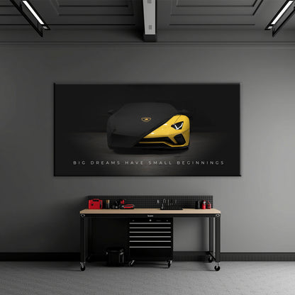 Lamborghini Wall Art Motivational Canvas Print