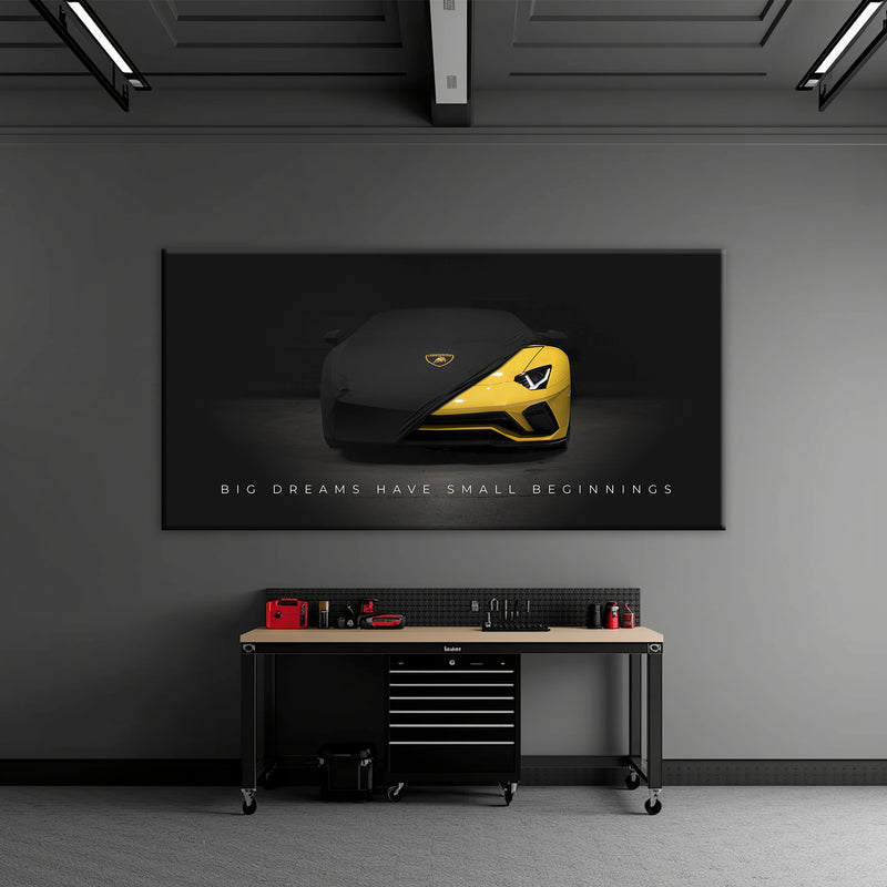 Lamborghini Wall Art Motivational Canvas Print