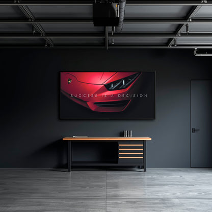 Red Lamborghini Wall Art Success Canvas Print