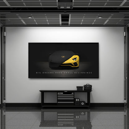 Lamborghini Wall Art Motivational Canvas Print