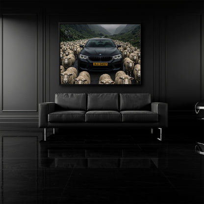 Luxury BMW canvas wall art for modern interiors
