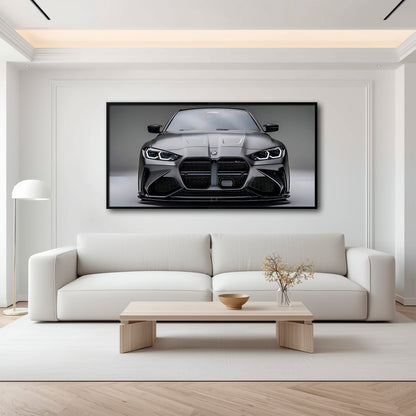 Gray BMW M4 Steel Phantom Wall Art