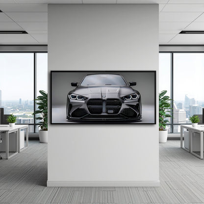 Gray BMW M4 Steel Phantom Wall Art