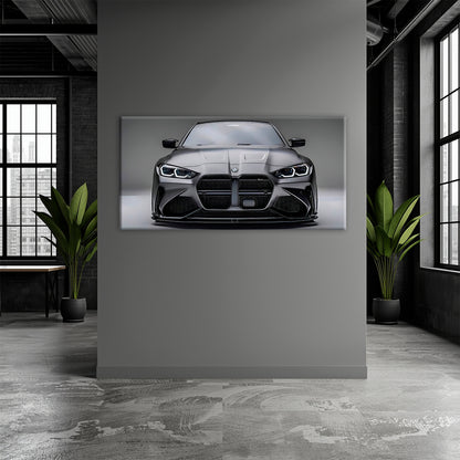 Gray BMW M4 Steel Phantom Wall Art
