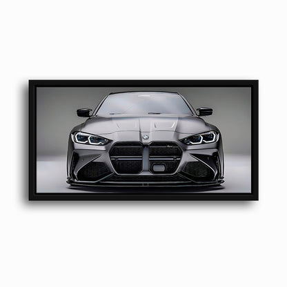 Gray BMW M4 Steel Phantom Wall Art