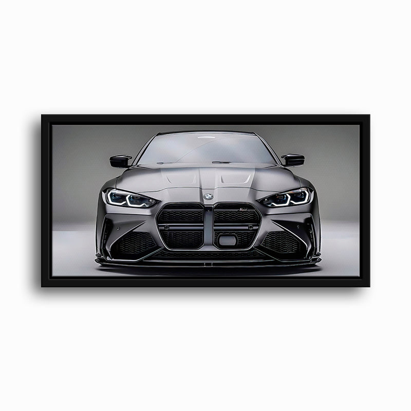 Gray BMW M4 Steel Phantom Wall Art