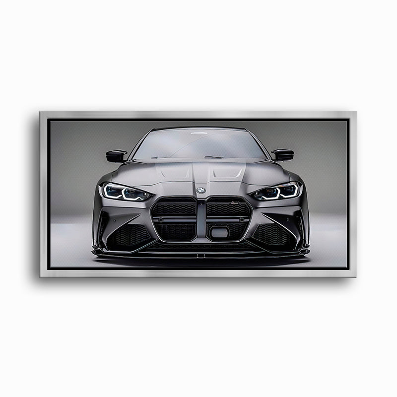Gray BMW M4 Steel Phantom Wall Art