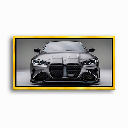Gray BMW M4 Steel Phantom Wall Art