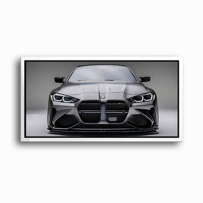 Gray BMW M4 Steel Phantom Wall Art
