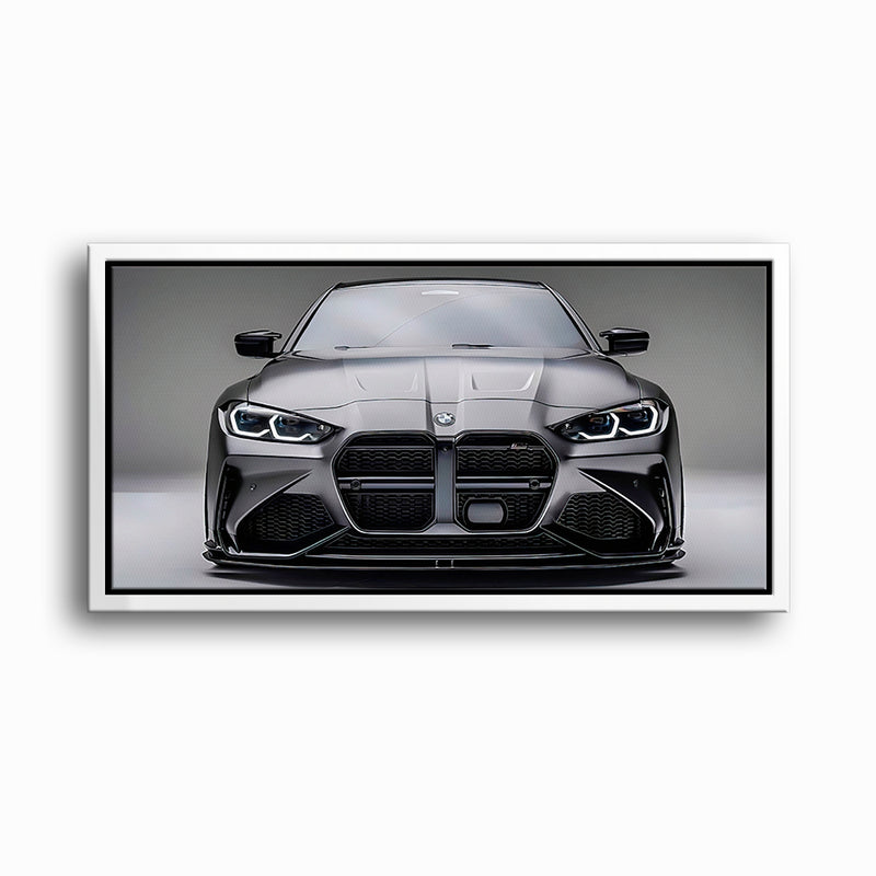 Gray BMW M4 Steel Phantom Wall Art
