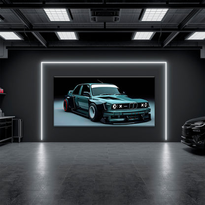 BMW E30 Night Runner Wall Art