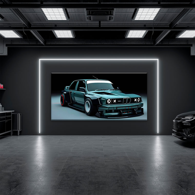 BMW E30 Night Runner Wall Art