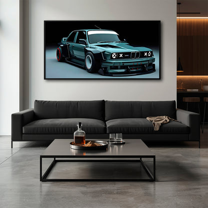 BMW E30 Night Runner Wall Art