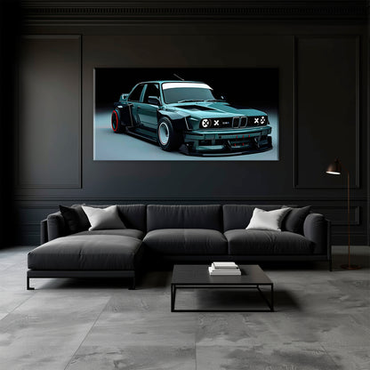 BMW E30 Night Runner Wall Art