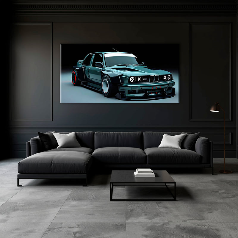 BMW E30 Night Runner Wall Art