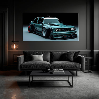 BMW E30 Night Runner Wall Art