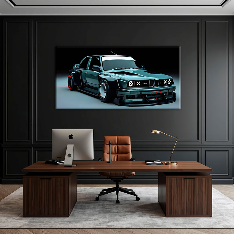 BMW E30 Night Runner Wall Art