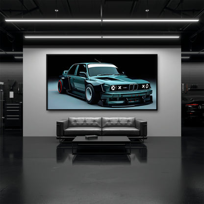 BMW E30 Night Runner Wall Art