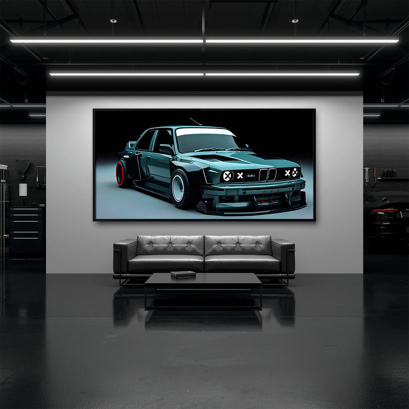 BMW E30 Night Runner Wall Art