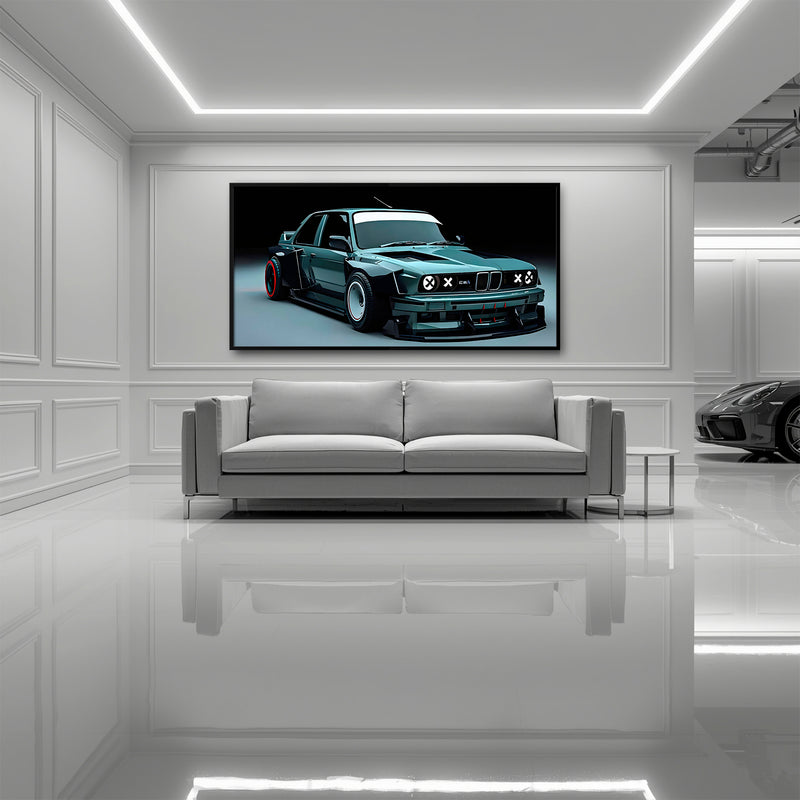 BMW E30 Night Runner Wall Art