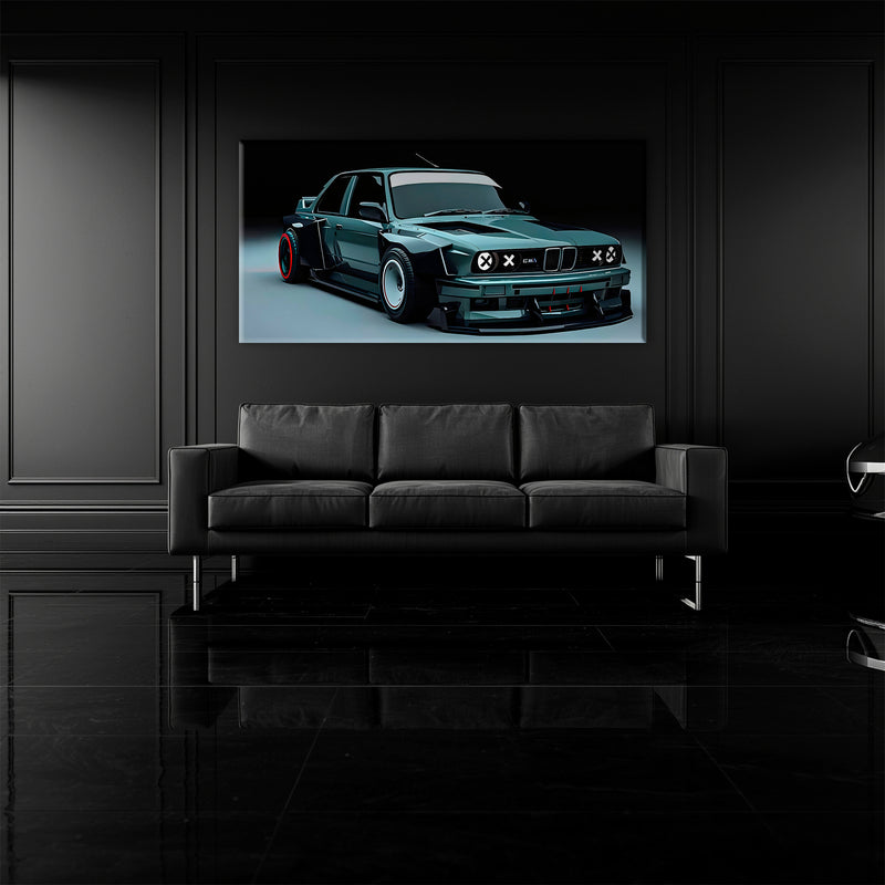 BMW E30 Night Runner Wall Art
