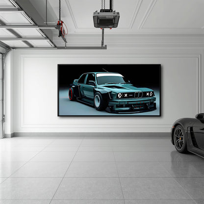 BMW E30 Night Runner Wall Art