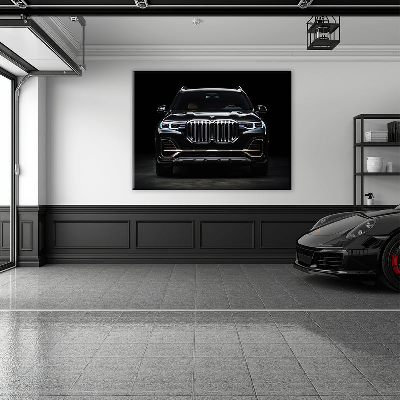 Black BMW X7 Midnight Grille Wall Art