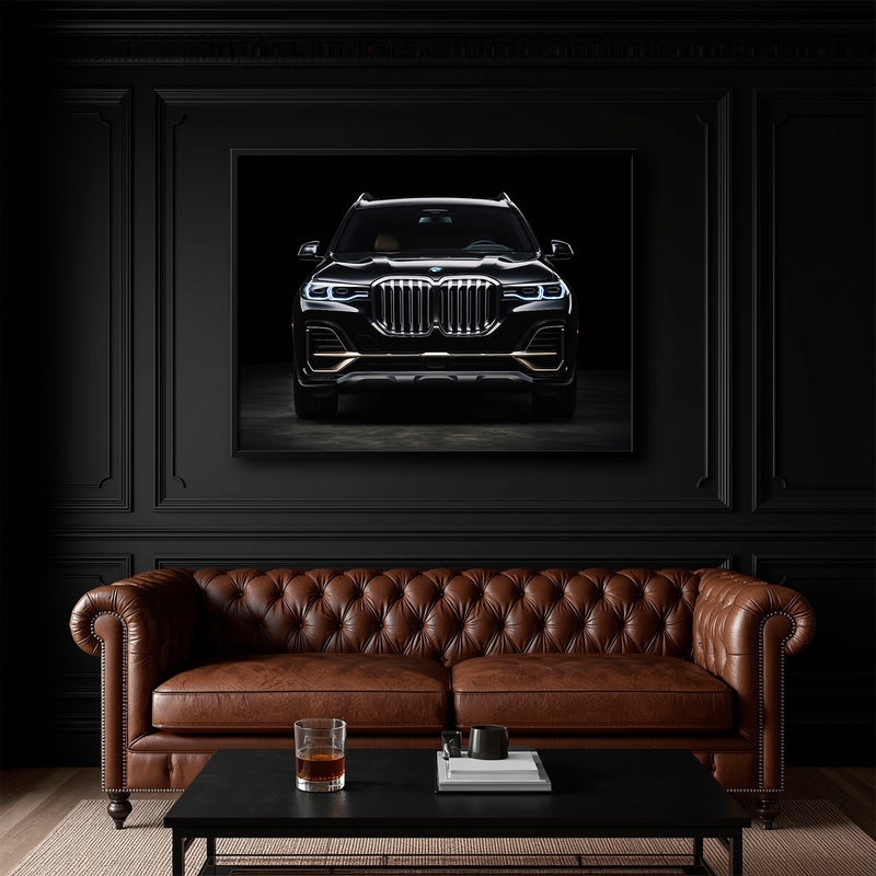 Black BMW X7 Midnight Grille Wall Art