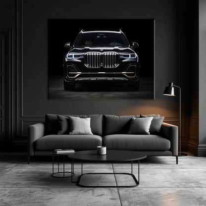 Black BMW X7 Midnight Grille Wall Art