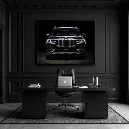Black BMW X7 Midnight Grille Wall Art