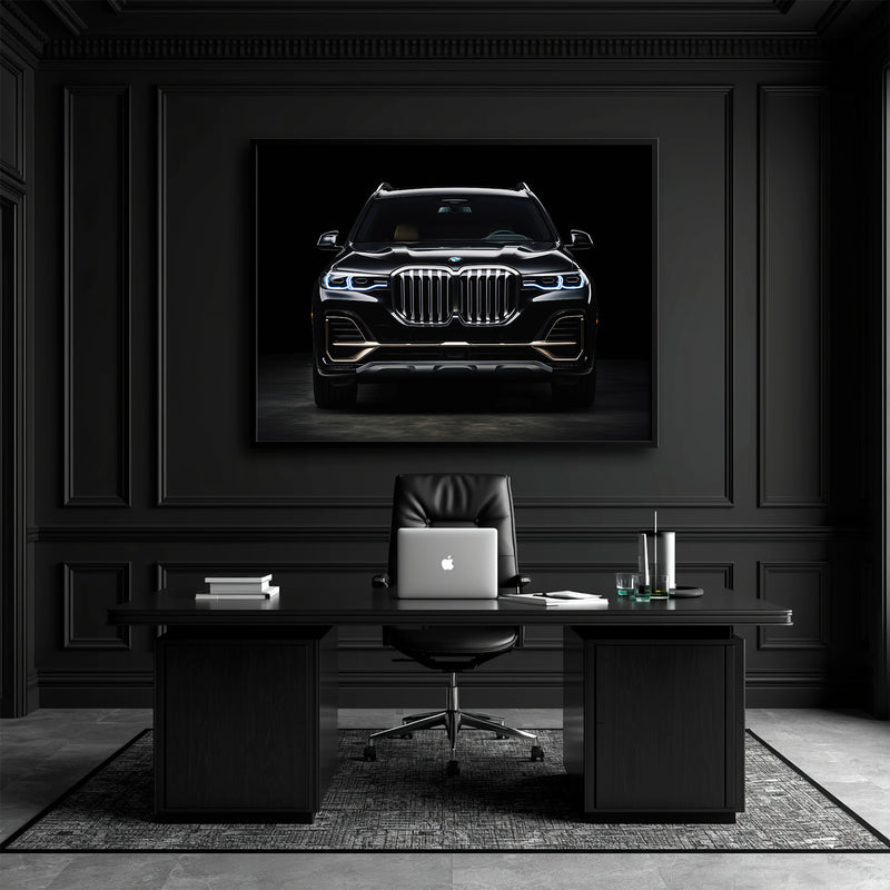 Black BMW X7 Midnight Grille Wall Art