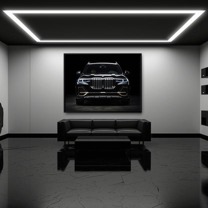 Black BMW X7 Midnight Grille Wall Art