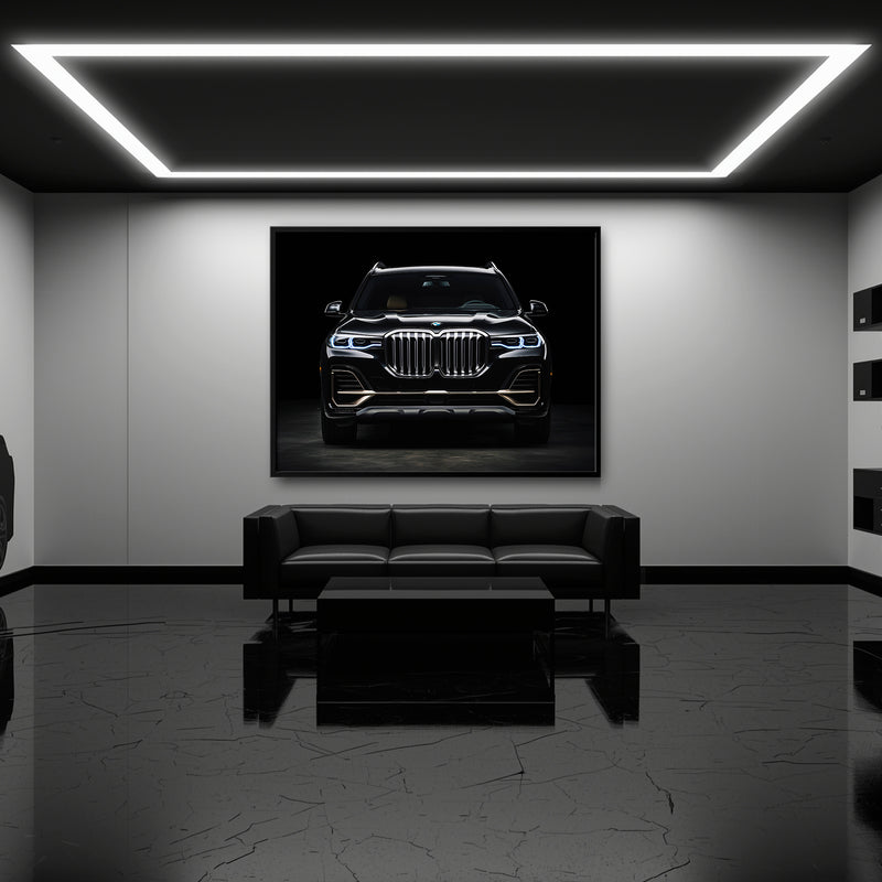 Black BMW X7 Midnight Grille Wall Art