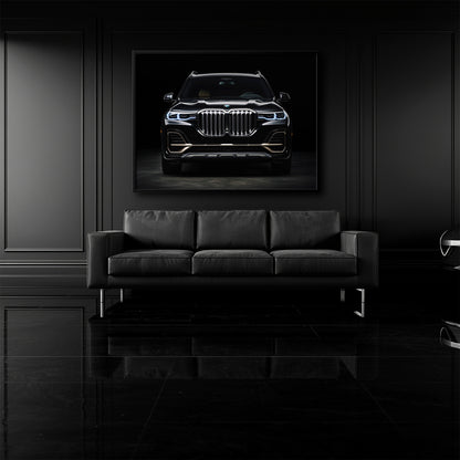 Black BMW X7 Midnight Grille Wall Art