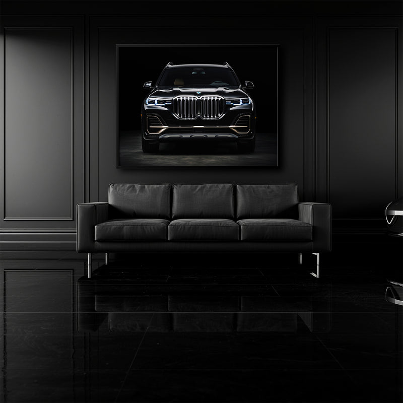 Black BMW X7 Midnight Grille Wall Art