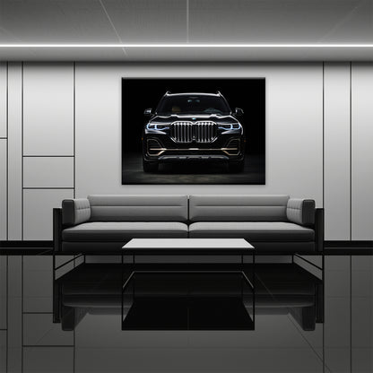 Black BMW X7 Midnight Grille Wall Art